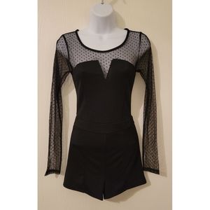 Small, black shorts jumpsuit, Charlotte Russe.